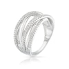 Thumbnail Image 2 of Sterling Silver 0.33ct Diamond Wrap Half Eternity Ring
