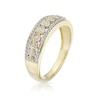 Thumbnail Image 2 of 9ct Yellow Gold 0.20ct Diamond Hearts Half Eternity Ring
