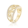 Thumbnail Image 1 of 9ct Yellow Gold 0.12ct Diamond Floral Eternity Ring