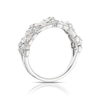 Thumbnail Image 3 of 9ct White Gold 0.12ct Diamond Floral Half Eternity Ring