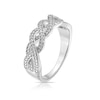 Thumbnail Image 2 of Sterling Silver 0.10ct Diamond Woven Half Eternity Ring
