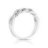 Thumbnail Image 3 of Sterling Silver 0.10ct Diamond Woven Half Eternity Ring