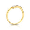 Thumbnail Image 3 of Sterling Silver & 18ct Gold Plated 0.15ct Diamond Wrap Eternity Ring