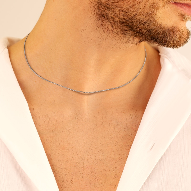 Main Image 4 of Sterling Silver 16" Dainty Curb Chain