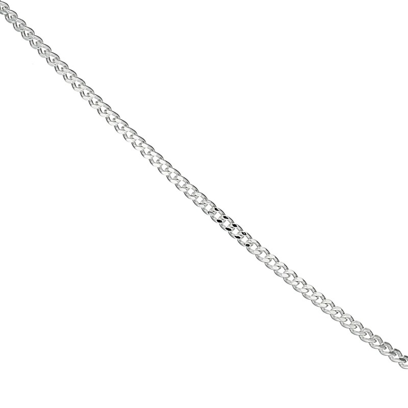 Main Image 2 of Sterling Silver 18" Dainty Curb Chain