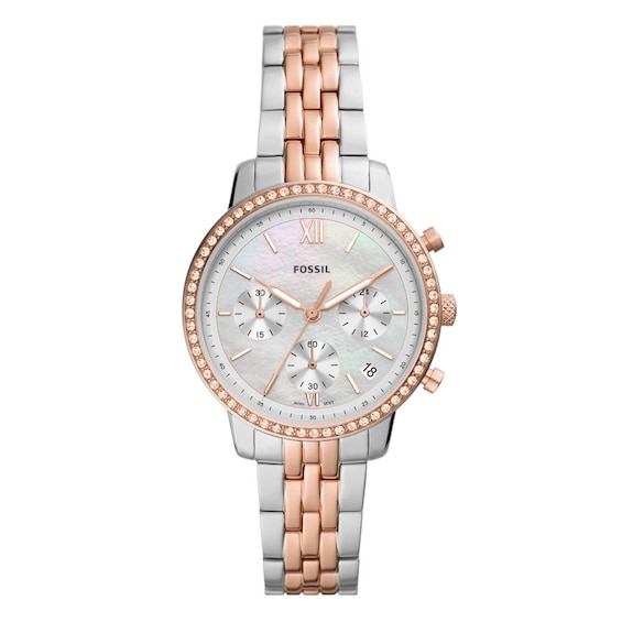 Rose Gold Fossil 4542 Fossil Virginia ES3284 Silver Dial Rose Gold