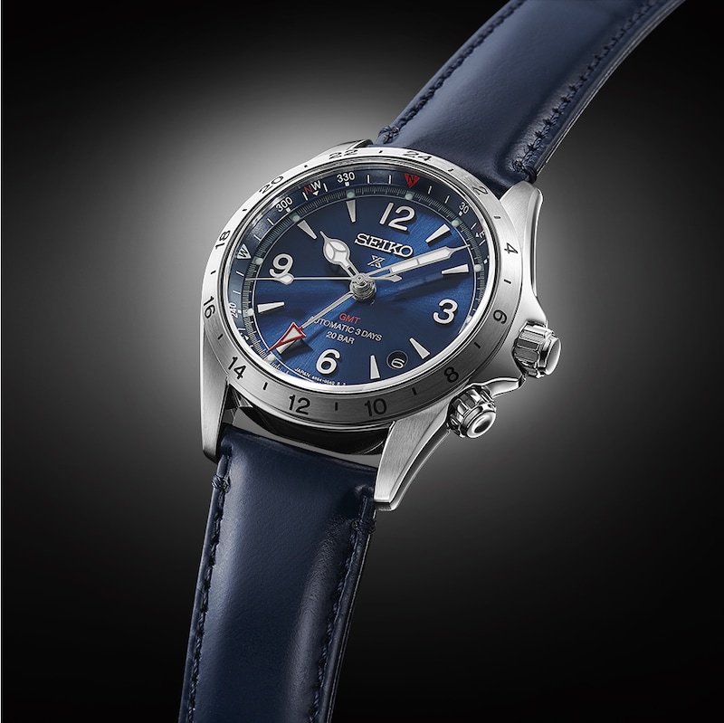 Main Image 2 of Seiko Prospex Alpinist Men's Blue Dial Blue Leather Strap Watch