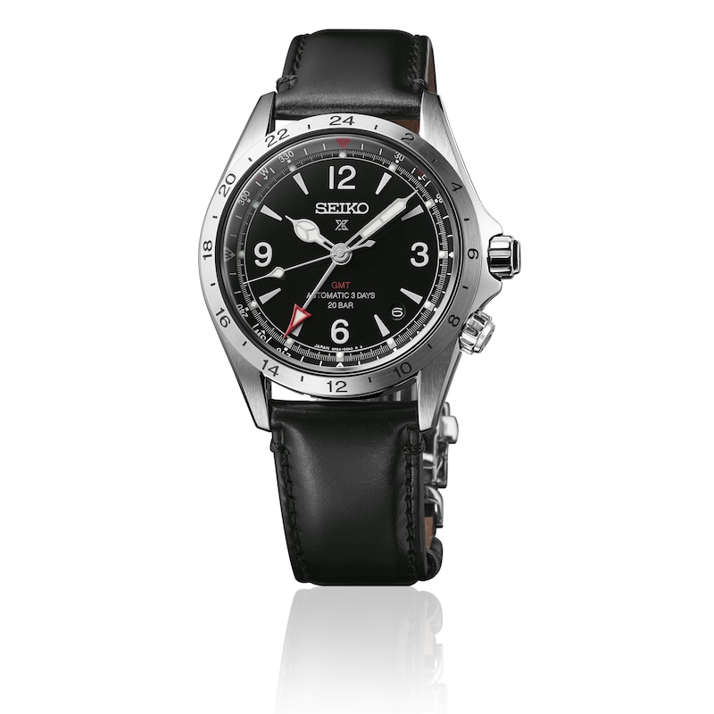Main Image 1 of Seiko Prospex Alpinist Men's Black Dial Black Leather Strap Watch