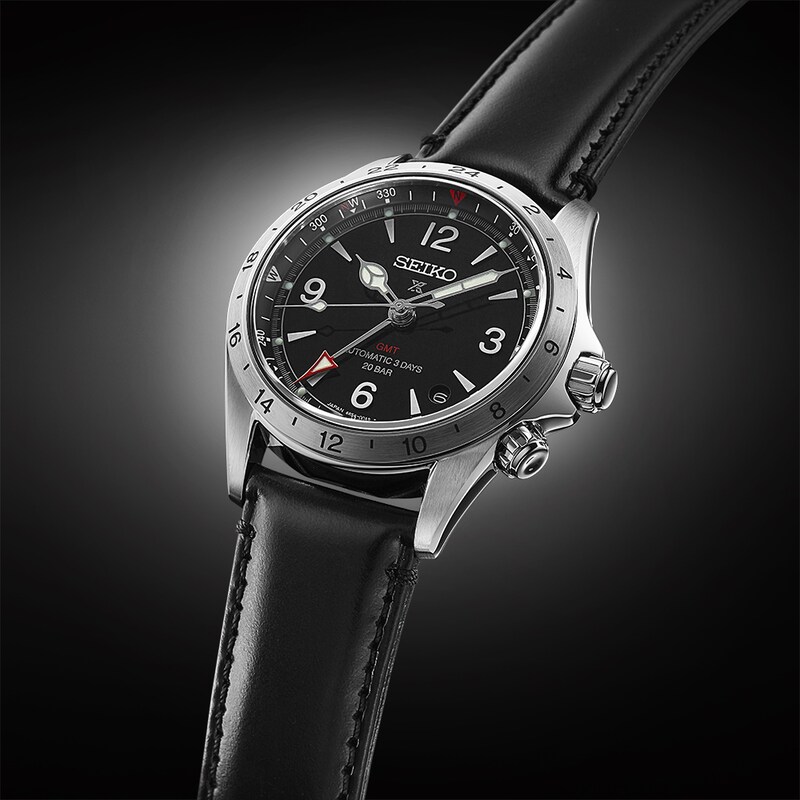 Main Image 2 of Seiko Prospex Alpinist Men's Black Dial Black Leather Strap Watch