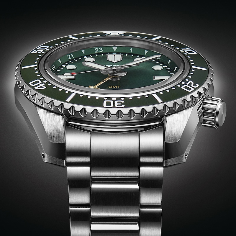 Seiko Prospex Marine Green GMT Stainless Steel Bracelet Watch