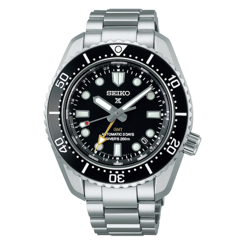 Seiko Prospex Dark Depths GMT Stainless Steel Bracelet Watch