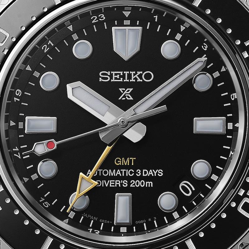 Seiko Prospex Dark Depths GMT Stainless Steel Bracelet Watch