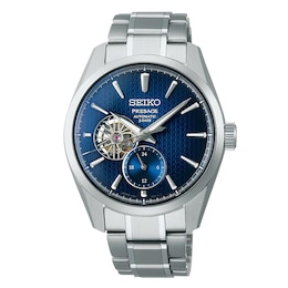 Seiko Presage 'Ao' Sharp Edged Open Heart Men's Bracelet Watch