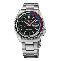 Seiko 5 Sports Men's Black Dial Stainless Steel Bracelet Watch