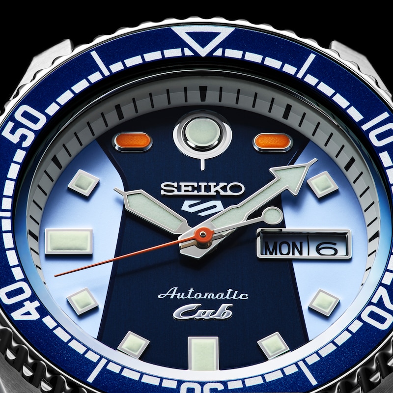 Seiko 5 Sports Honda Super Club Limited Edition Men's Blue Stripe Nylon Strap Watch