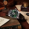 Thumbnail Image 5 of Seiko Men's Presage Mockingbird Brown Leather Strap Watch