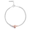 Thumbnail Image 3 of Olivia Burton Grey Leather Strap Watch & Two Tone Bee Bracelet Gift Set