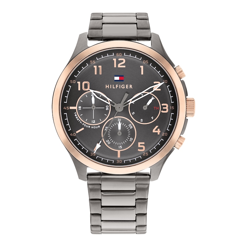 Tommy Hilfiger Men's Grey Dial & IP Bracelet Watch