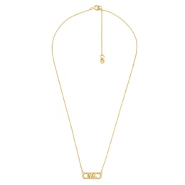 Michael Kors Statement Link Gold Plated Silver MK Necklace