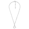 Thumbnail Image 1 of Michael Kors Love Sterling Silver Cubic Zirconia Heart Chain Necklace