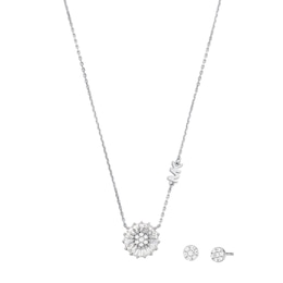 Michael Kors Brilliance Sterling Silver Cubic Zirconia Jewellery Set