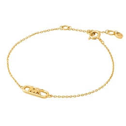 Michael Kors Statement Link Gold Plated Sterling Silver MK Bracelet.