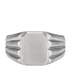 Thumbnail Image 1 of Fossil All Stacked Up Men's Steel Signet Ring (Size T 1/2)