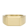 Thumbnail Image 1 of Fossil All Stacked Up Gold Plated Signet Ring (Size T 1/2)