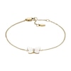 Thumbnail Image 1 of Fossil Radiant Wing Mother of Pearl Butterfly Chain Bracelet