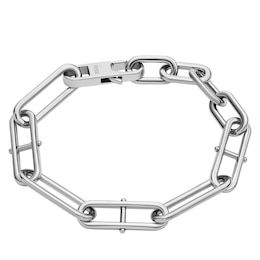 Fossil Heritage D-Link Stainless Steel Chain Bracelet