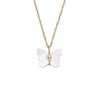 Thumbnail Image 2 of Fossil Radiant Wings Mother of Pearl Butterfly Necklace
