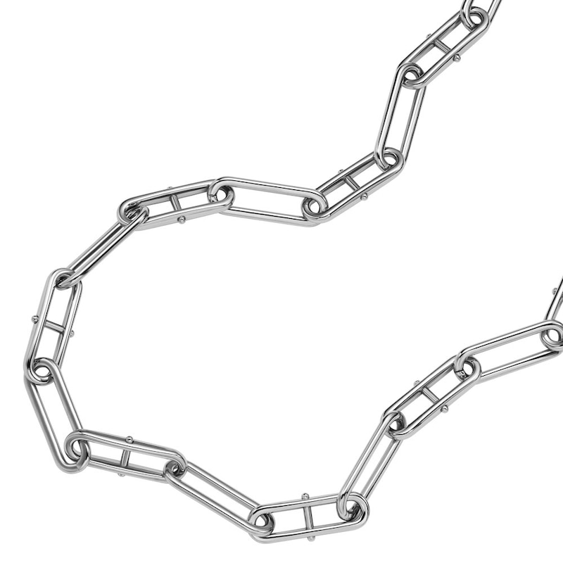 Main Image 1 of Fossil Heritage D-Link Stainless Steel Chain Necklace