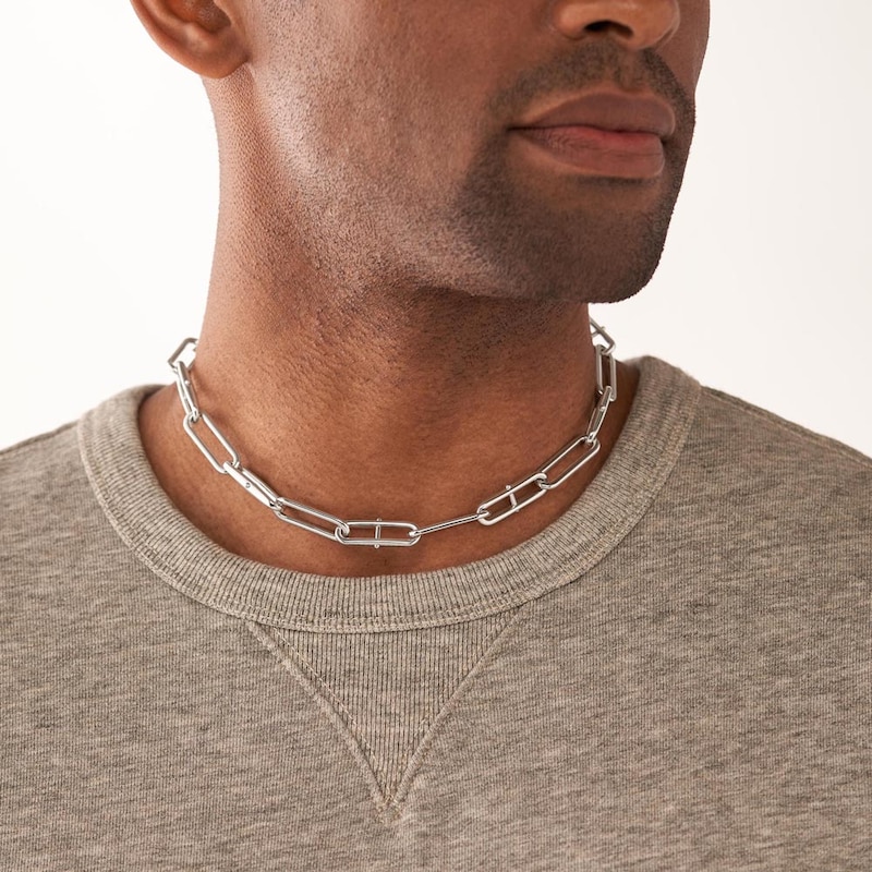 Main Image 2 of Fossil Heritage D-Link Stainless Steel Chain Necklace