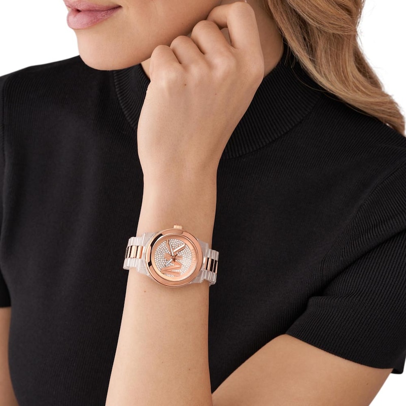 Michael Kors Runway Ladies' Two Tone Bracelet Watch