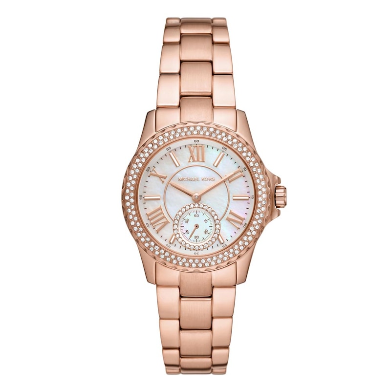 Michael Kors Everest Ladies' Rose Gold Tone Bracelet Watch | H.Samuel