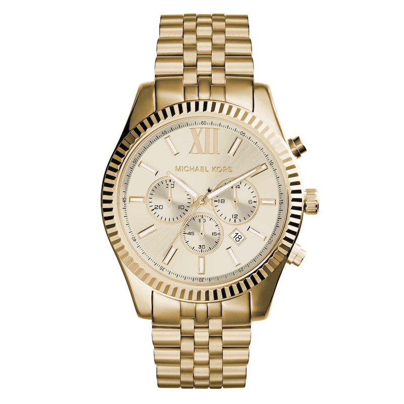 Main Image 1 of Michael Kors Lexington Men's Gold Tone Bracelet Watch
