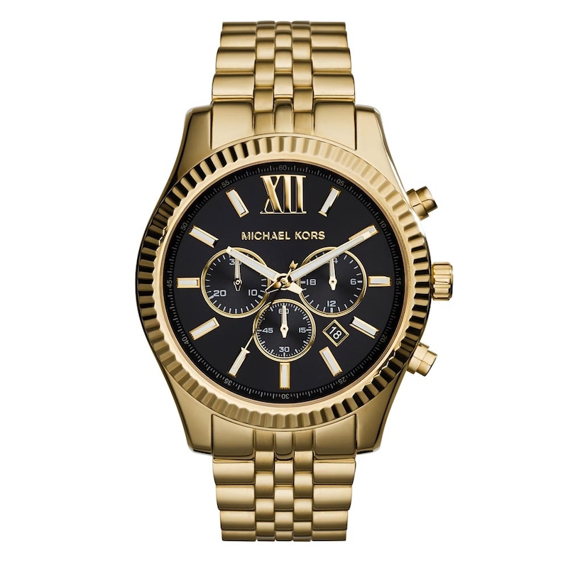 Michael Kors Lexington Men's Gold Tone Bracelet Watch