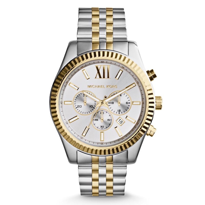Michael Kors Lexington Men's Two Tone Bracelet Watch