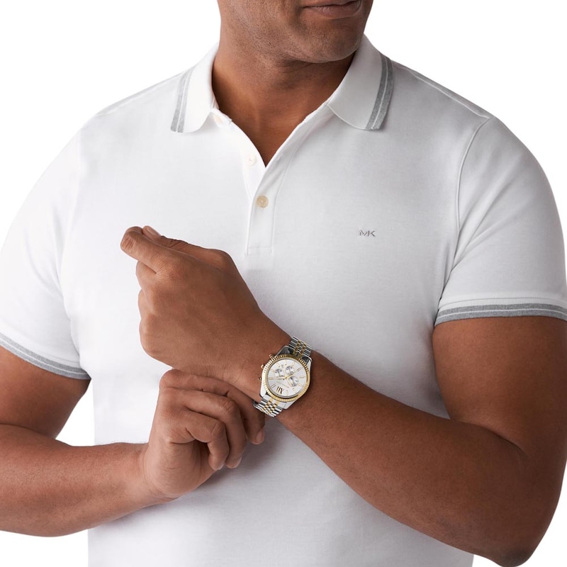 Main Image 5 of Michael Kors Lexington Men's Two Tone Bracelet Watch