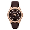 Thumbnail Image 1 of Armani Exchange Men's Brown Leather Strap Watch