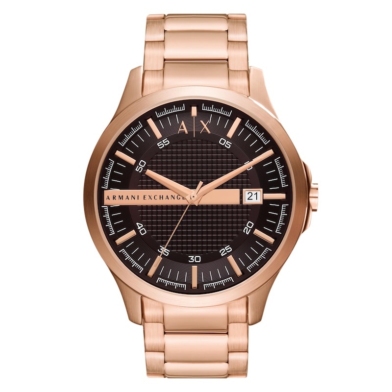 Armani Exchange Men's Rose Gold Tone Bracelet Watch