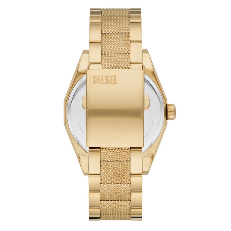 Diesel Scraper Men's Gold Tone Bracelet Watch