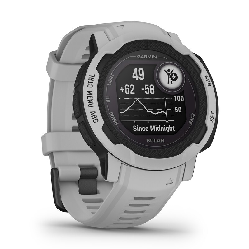 Main Image 10 of Garmin Instinct 2 Solar Edition Mist Grey Strap Smartwatch