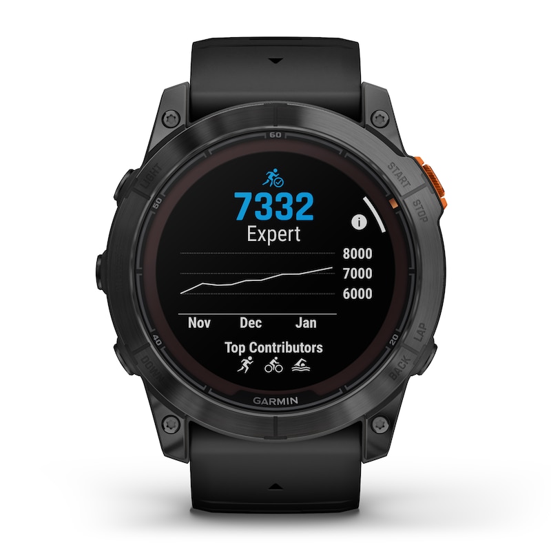 Main Image 2 of Garmin Fenix 7X Pro Solar 51mm Black Silicone Strap Smartwatch