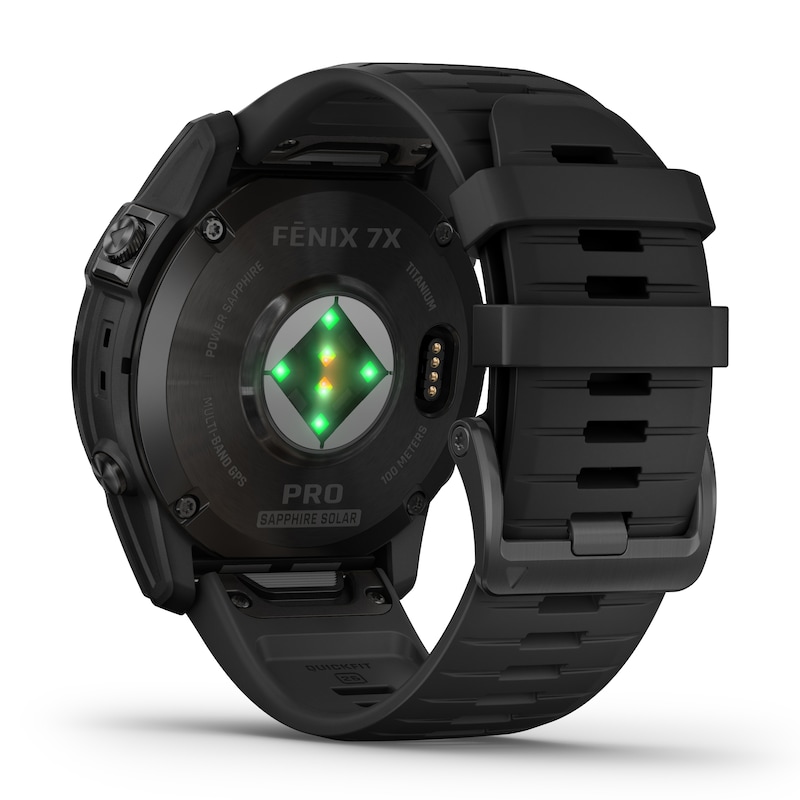 Main Image 9 of Garmin Fenix 7X Pro Solar 51mm Black Silicone Strap Smartwatch