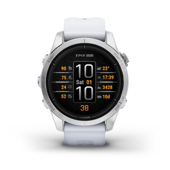 Garmin Epix Pro (Gen 2) Mens 42mm White Strap Smartwatch