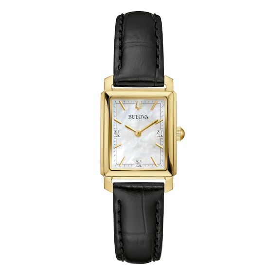 Bulova Classic Sutton Diamond Women's Leather Strap Watch