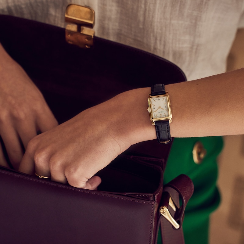 Main Image 5 of Bulova Classic Sutton Diamond Ladies' Leather Strap Watch