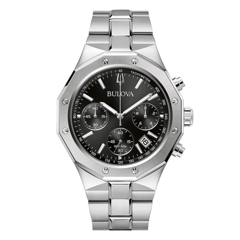 Bulova Classic Chronograph Men's Black Dial Bracelet Watch