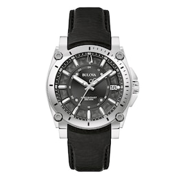 Bulova Icon High Precision Men's Leather Strap Watch